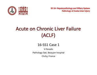 16SS1 Case 1  V Paradis  Pathology Dpt, Beaujon hospital  Clichy, France  43 yearold man