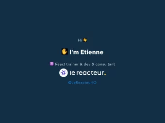 I'm Etienne  React trainer &amp; dev &amp; consultant  @LeReacteurIO  A Binary adder written