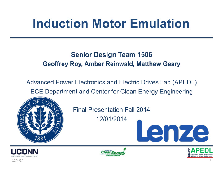 induction motor emulation