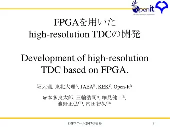 FPGA  high-resolution TDC   Development of high-resolution  TDC based on FPGA.