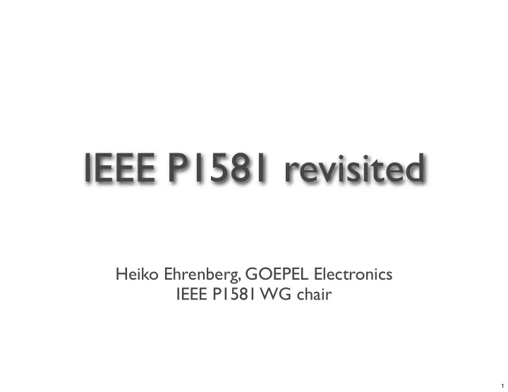 ieee p1581 revisited