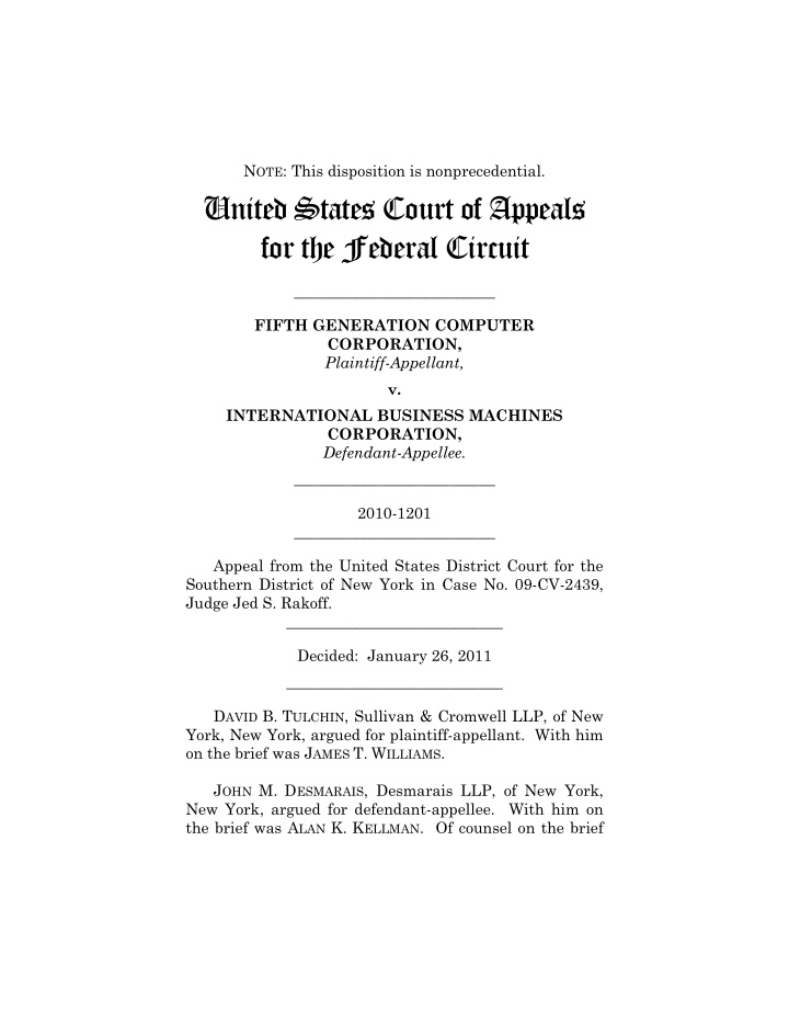 united states court of appeals for the federal circuit