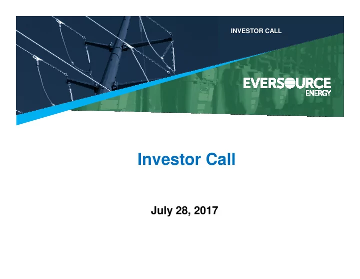 investor call