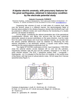 A bipolar electric anomaly, with precursory features for  the great earthquakes, obtained in