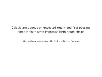Calculating bounds on expected return and first passage  times in finite-state imprecise
