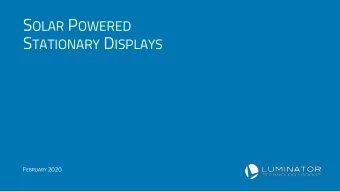 SOLAR POWERED DISPLAYS  OPTIMAL medium  for stand-alone (power/data cable free) information