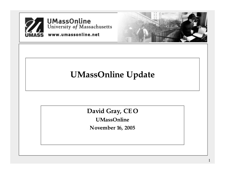 umassonline update