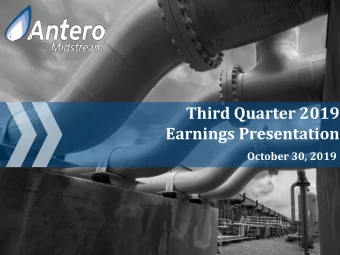 Third Quarter 2019  Earnings Presentation  October 30, 2019  Legal Disclaimer  Forward-Looking