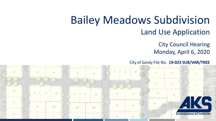 bailey meadows subdivision