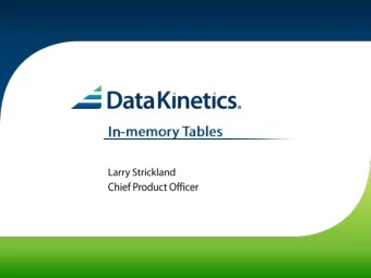 applications that may benefit from In-Memory  tables; how to adapt applications to use In-Memory