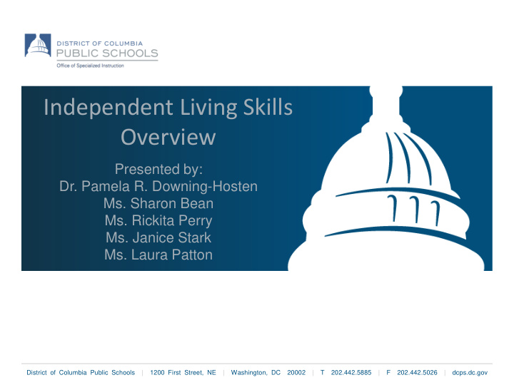 independent living skills overview