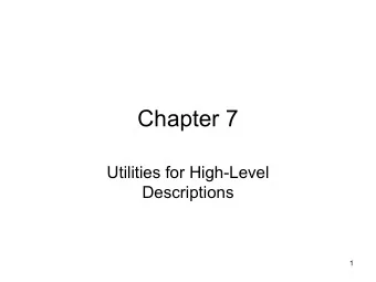 Chapter 7  Utilities for High-Level  Descriptions  1  Type Declarations and Usage   Enumeration