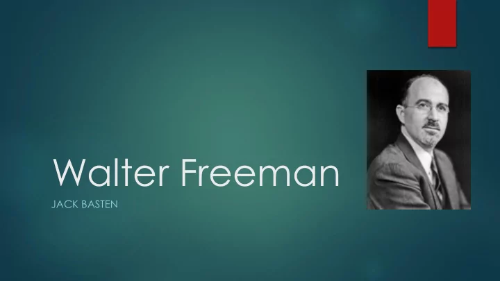 walter freeman