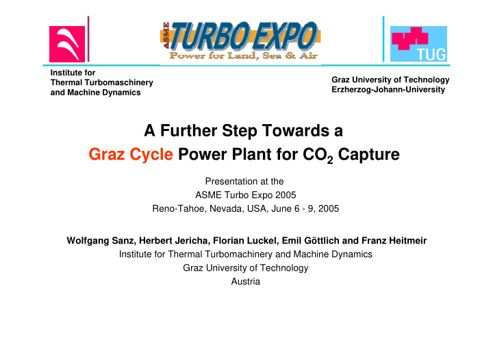 a further step towards a graz cycle power plant for co 2