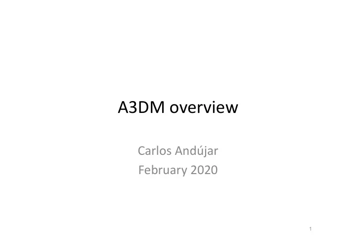 a3dm overview