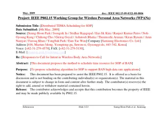 Project: IEEE P802.15 Working Group for Wireless Personal Area Networks (  etworks (WPANs  WPANs)