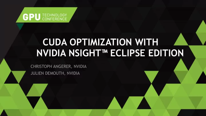 nvidia nsight eclipse edition