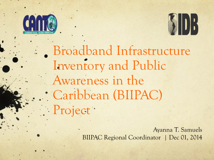 broadband infrastructure inventory and public awareness