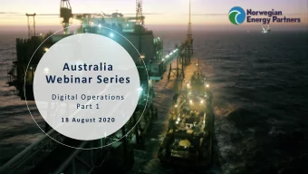 Australia  Webinar Series  Digital Operations  Part 1  1 8  Au gu st 2 0 2 0 Webinar Series