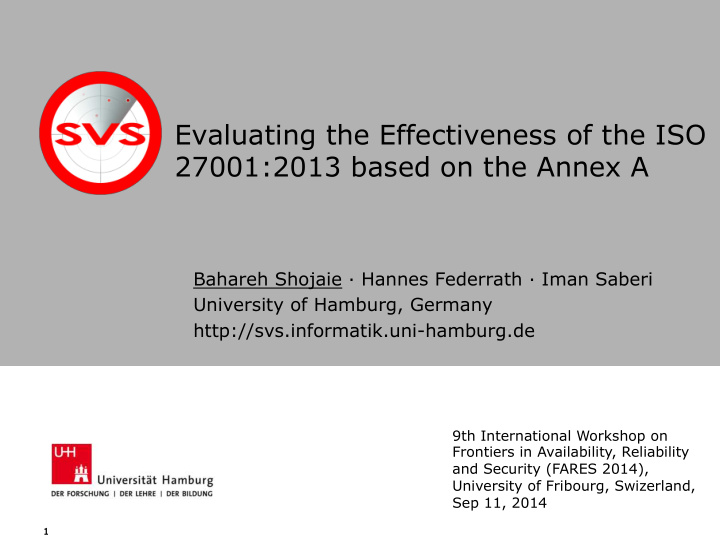 evaluating the effectiveness of the iso 27001 2013 based