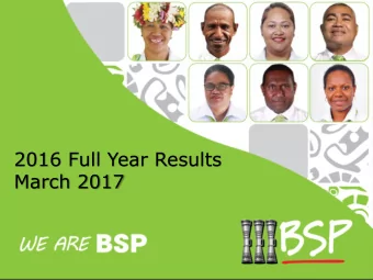 March 2017  Disclaimer NOT FOR PUBLICATION OR DISTRIBUTION, DIRECTLY OR INDIRECTLY, IN OR INTO THE