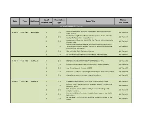 ORAL PRESENTATIONS  Oxy Fuel Combustion Technology development- a promising attempt in  20-Feb-19