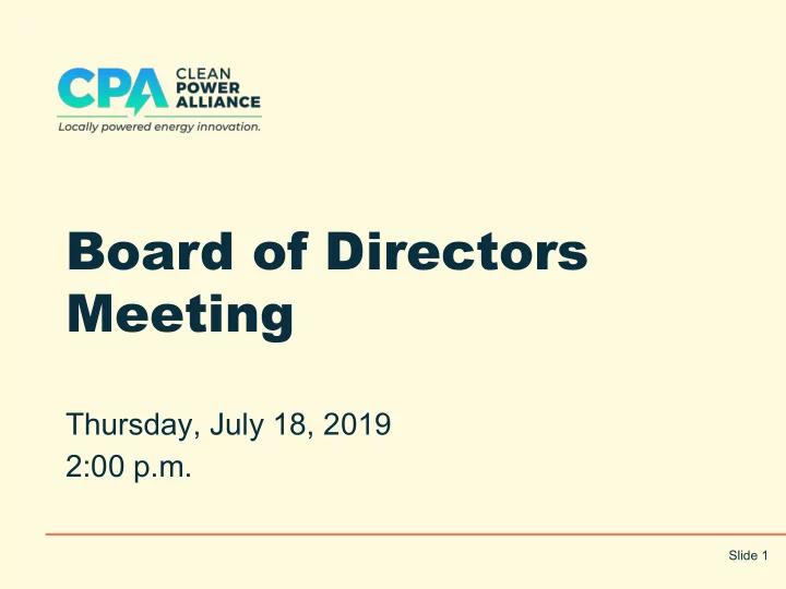 board of directors meeting