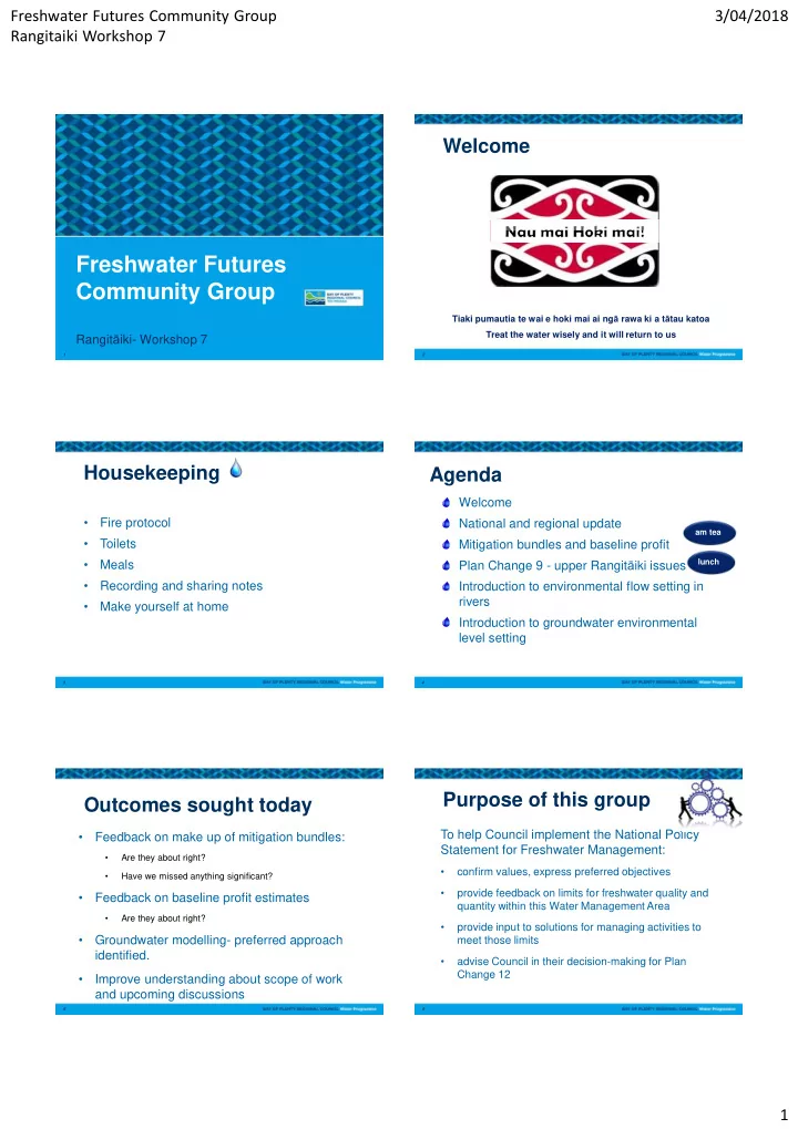 freshwater futures community group