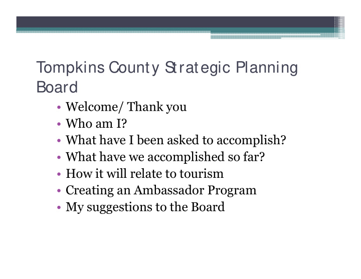 tompkins county s trategic planning board