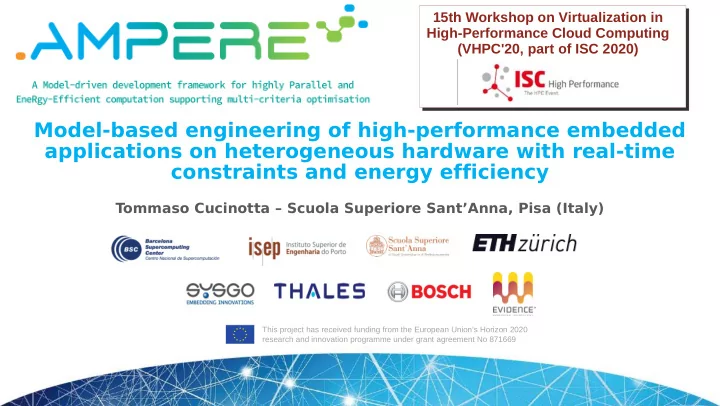 model based engineering of high performance embedded