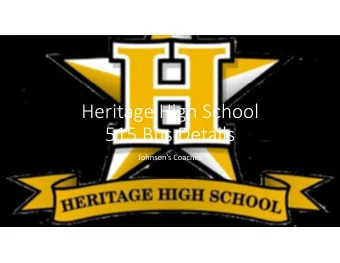 Heritage High School 515 Bus Details Johnsons Coaches General Bus Information  Make sure that