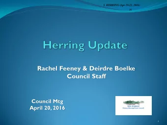 Rachel Feeney &amp; Deirdre Boelke  Council Staff  Council Mtg  April 20, 2016  1  1.Amendment 8