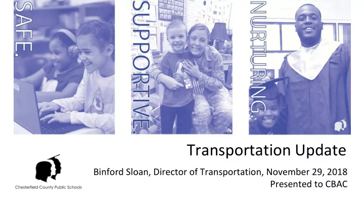 transportation update