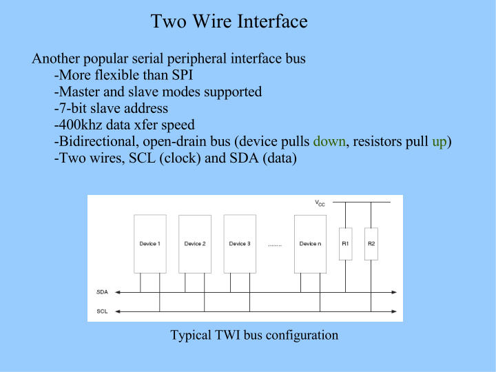 two wire interface