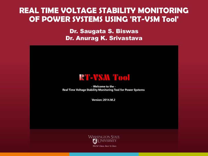 real time voltage stability monitoring
