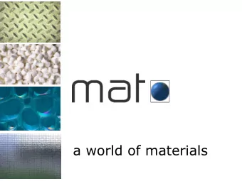 a world of materials many products  each with its own reality  material data  compressive  stress
