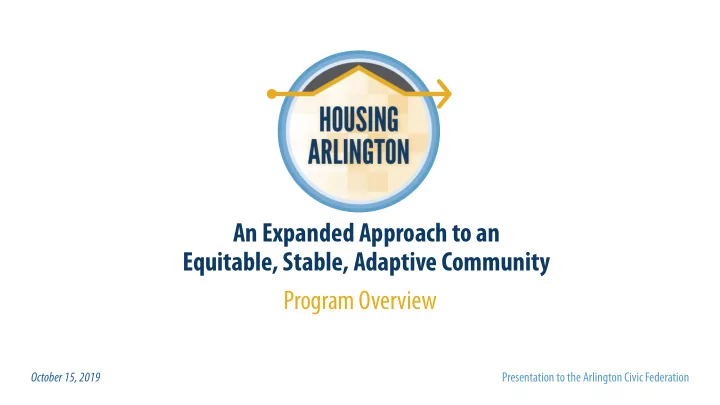 an expanded approach to an equitable stable adaptive