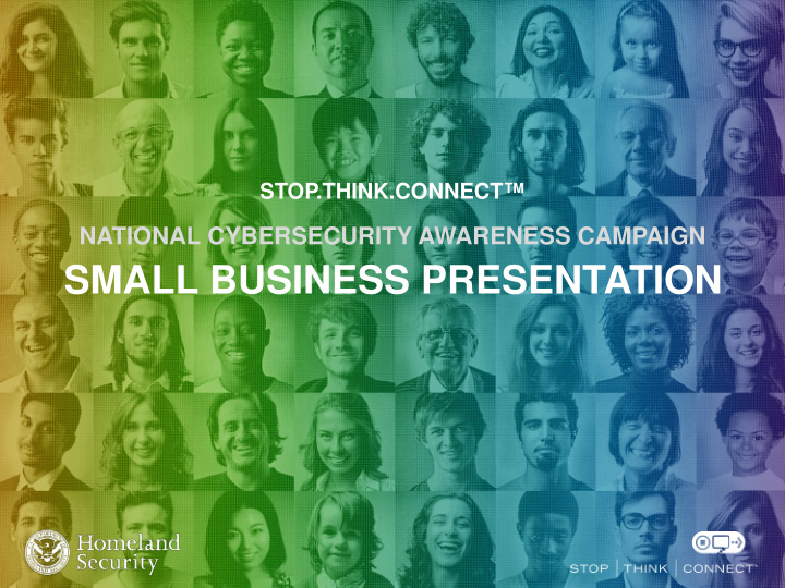 small business presentation about stop think connect