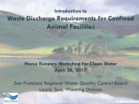 waste discharge requirements for confined animal