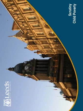 Scrutiny  Child Poverty  Tackling Child Poverty: the national  context  Child Poverty Act 2010