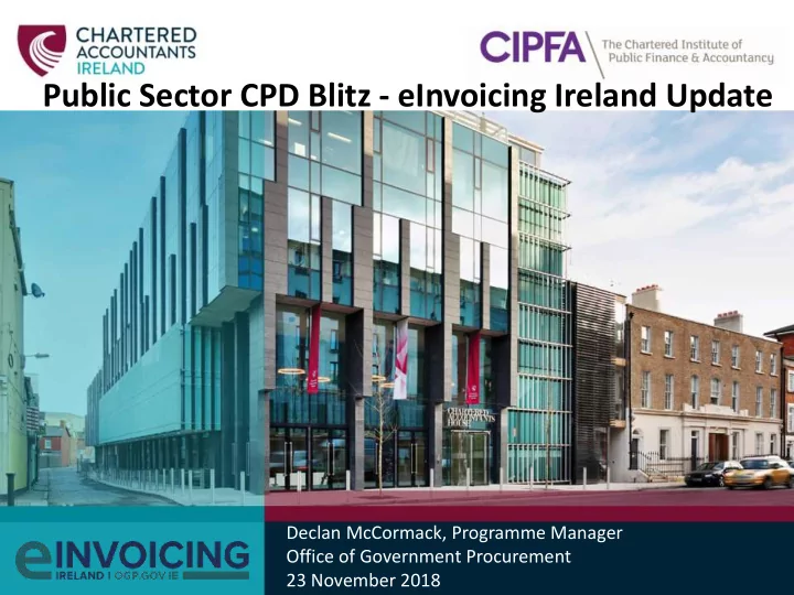 public sector cpd blitz einvoicing ireland update
