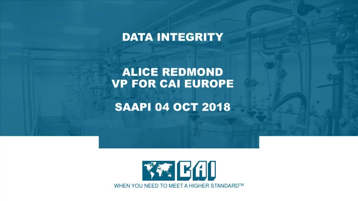 data integrity