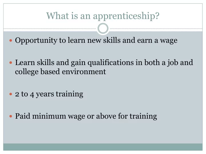 what is an apprenticeship