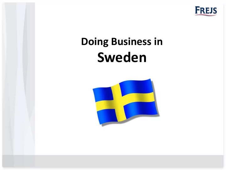 sweden business environment