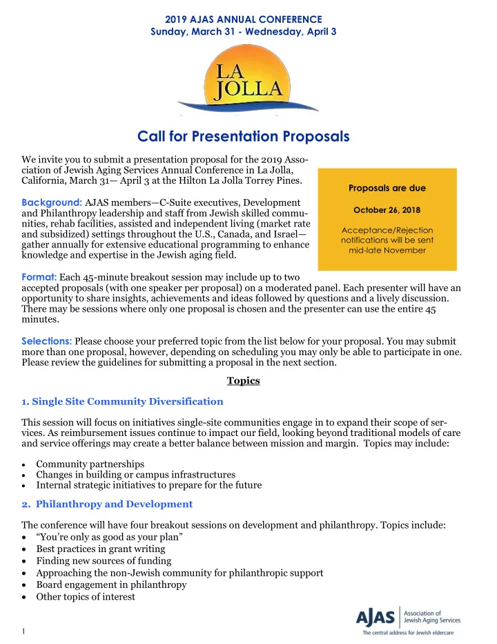 call for presentation proposals we invite you to submit a