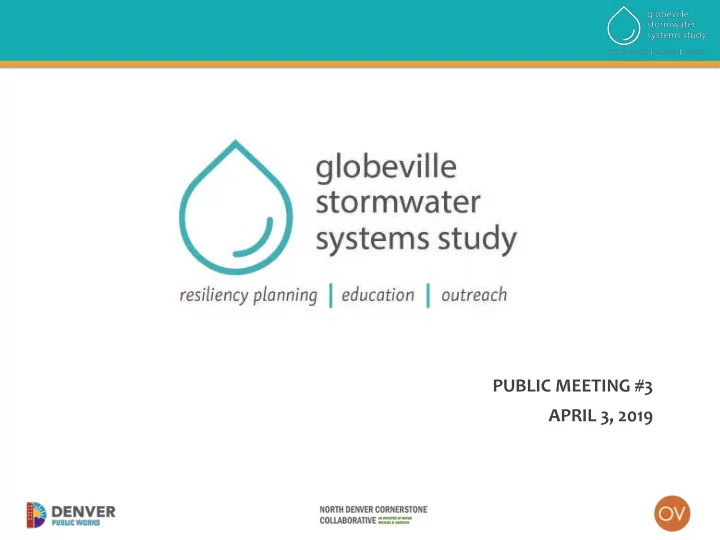 public meeting 3 april 3 2019 welcome understanding our