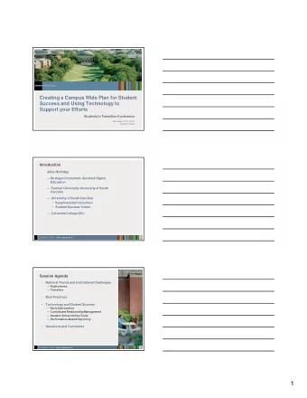 1  National Trends and Institutional  Challenges  Students Arent Reaching The Second Year  Over