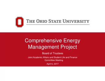 Comprehensive Energy  Management Project  Board of Trustees  Joint Academic Affairs and Student