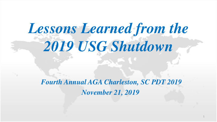 lessons learned from the 2019 usg shutdown
