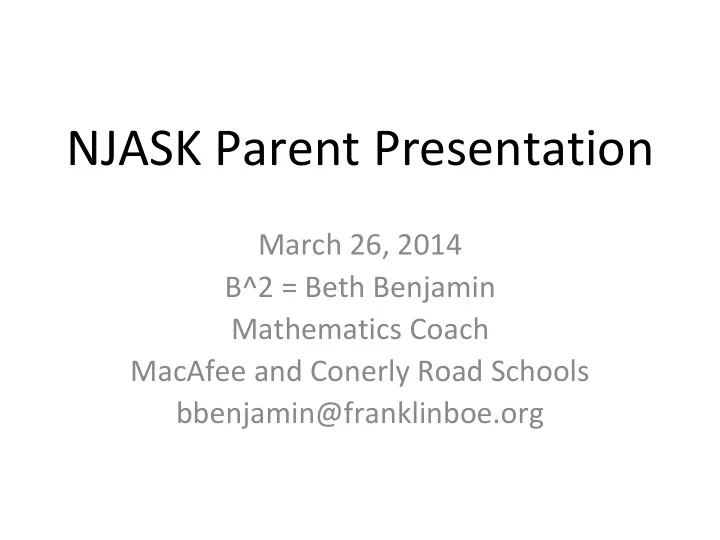 njask parent presentation
